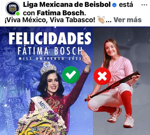 FELICITAN A MISS… IGNORAN BEISBOLISTAS MEXICANAS