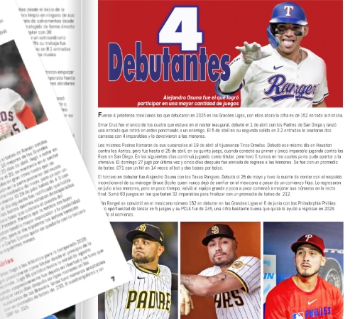 LOS 4 MEXICANOS QUE DEBUTARON EN 2025 EN MLB